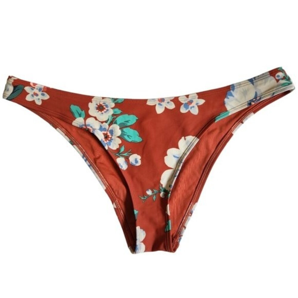 Aerie orange high leg cheeky swim suit bathing suit bikini bottom sz UNKNOWN